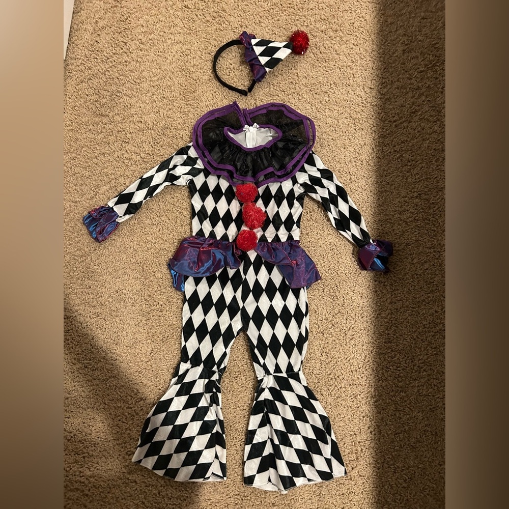 Toddler clown costume